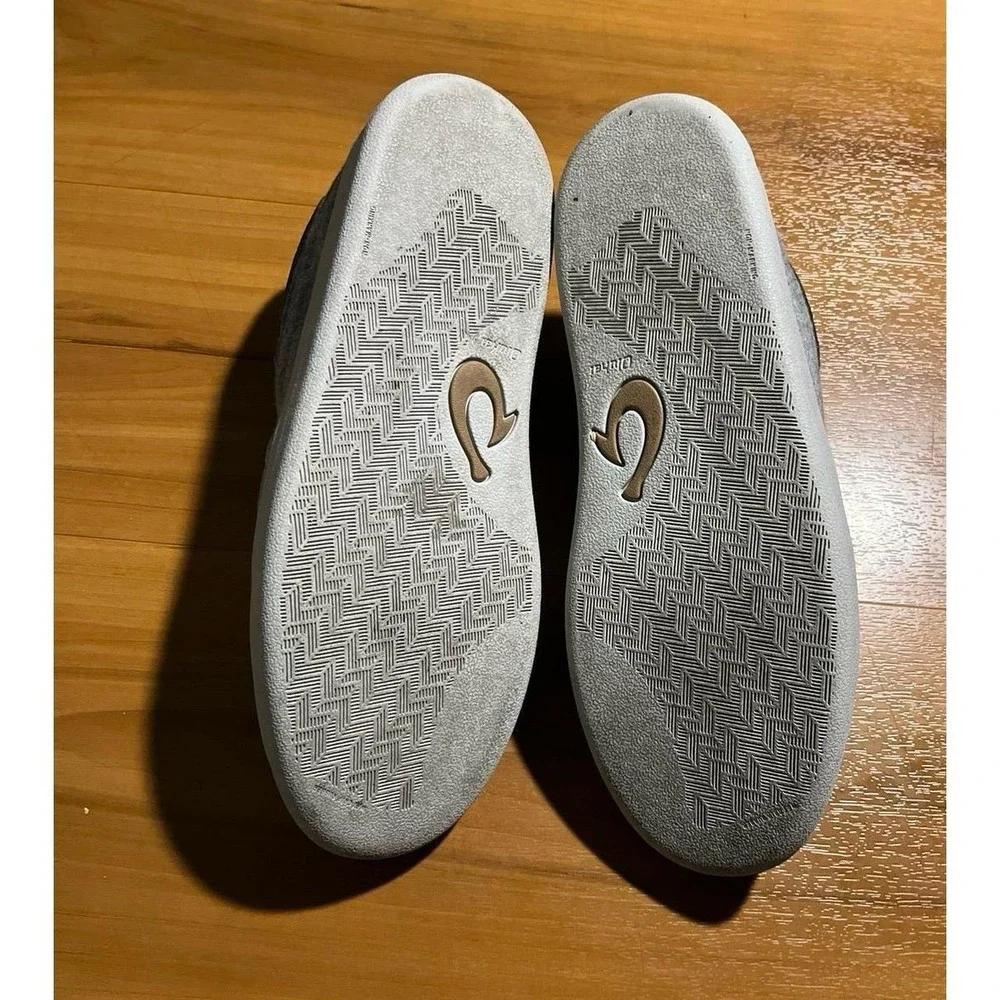 Mens OluKai Pūliki Lace Up Casual Gray Lowcut Shoes